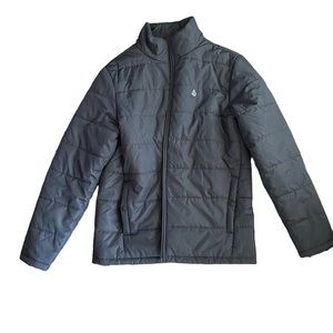 Volcom Adult Small Dark Navy Blue Puffer Jacket In Perfect Condition